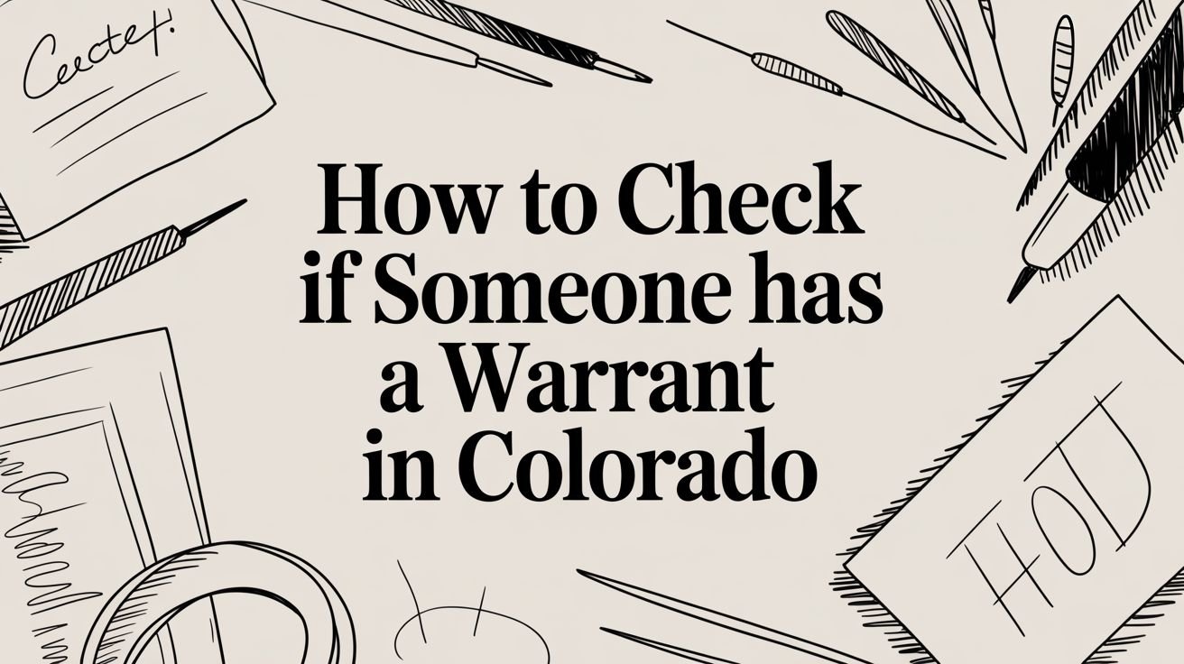 How to Check If Someone Has a Warrant in Colorado