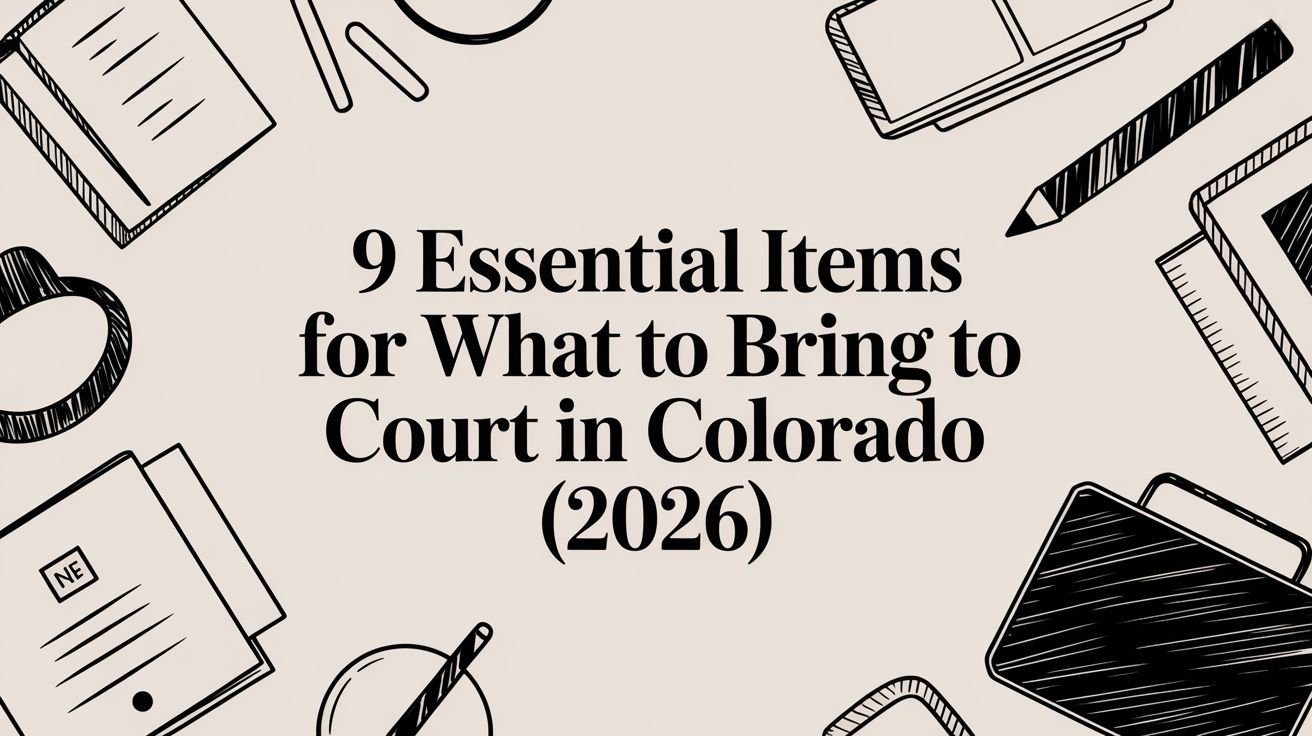 9 Essential Items for What to Bring to Court in Colorado (2026)