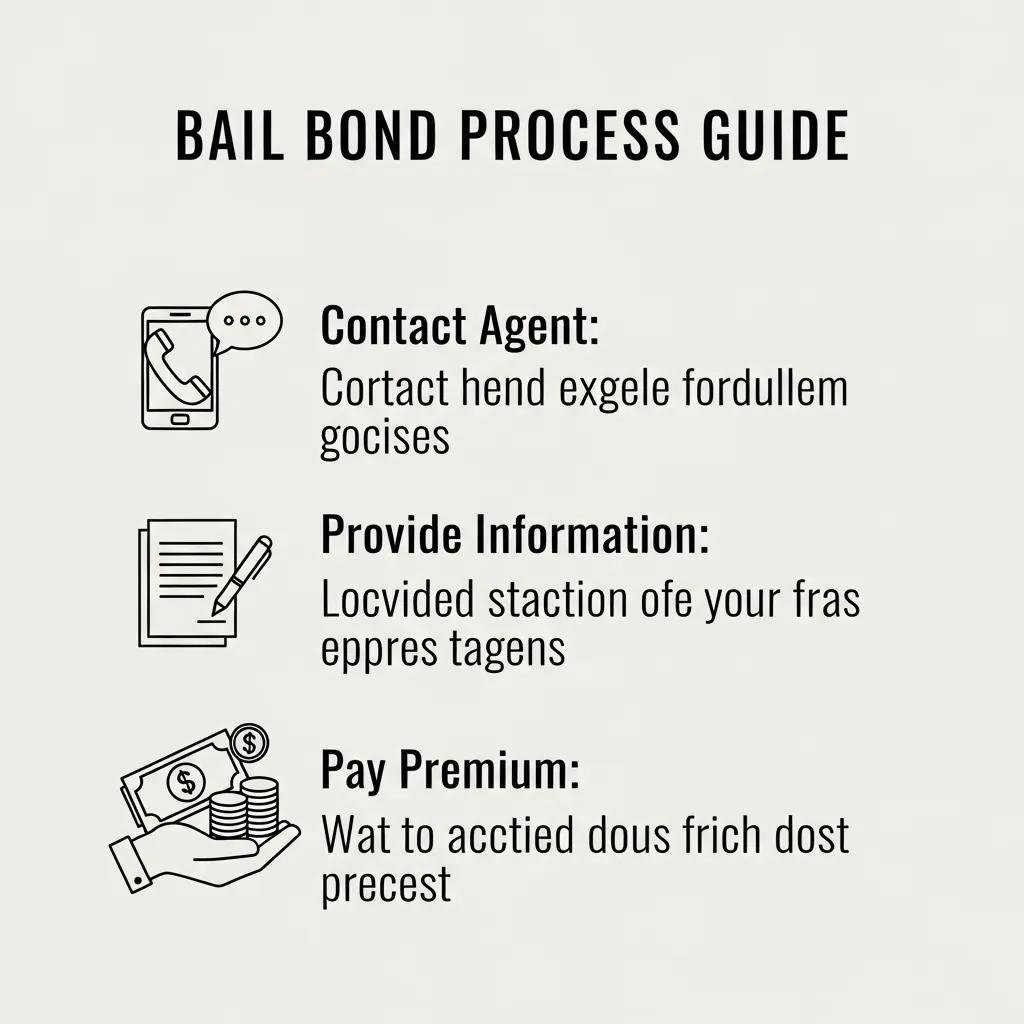 Visual representation of the bail bond process steps for better understanding