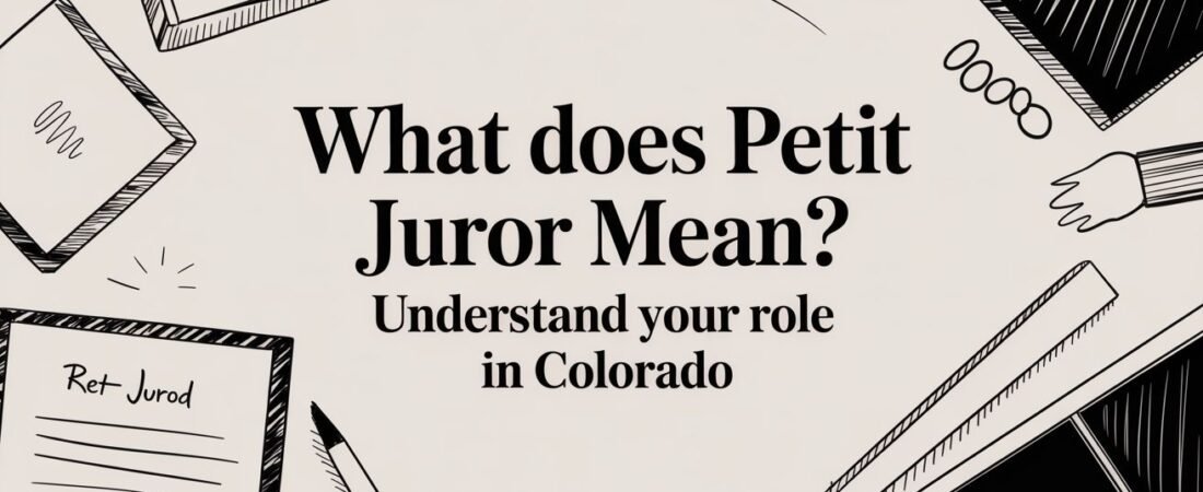 What Does Petit Juror Mean? Understand Your Role in Colorado