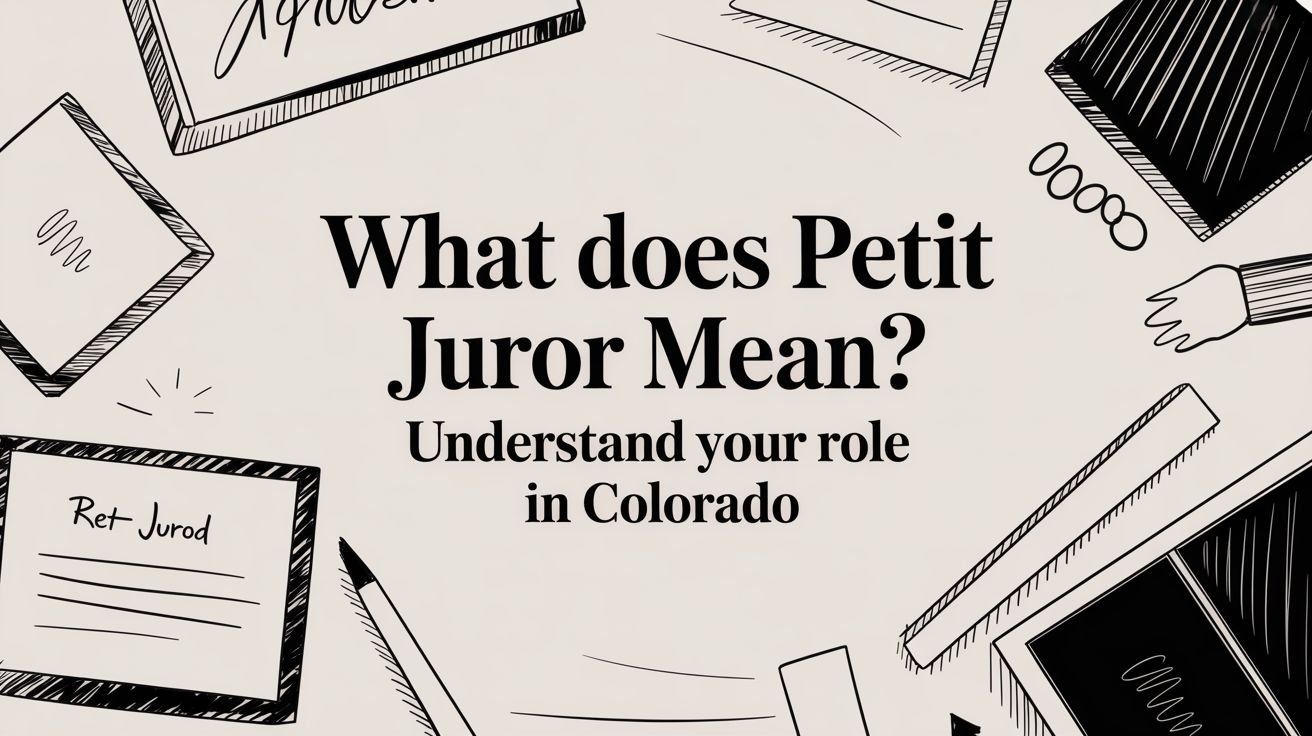 What Does Petit Juror Mean? Understand Your Role in Colorado