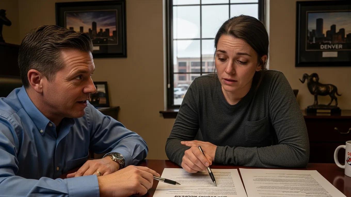 Bail bondsman assisting a client in Denver with the bail bond process