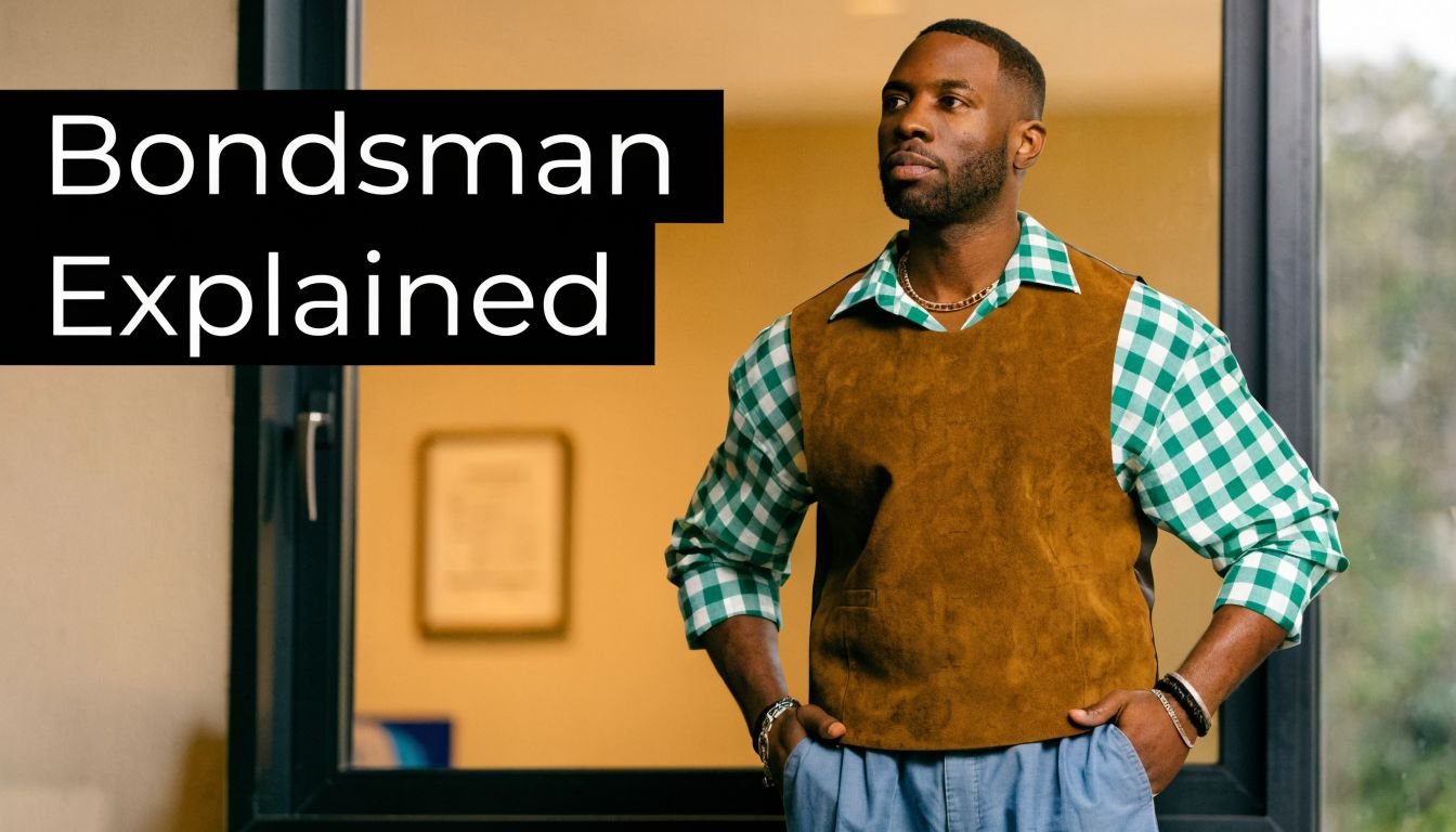 A professional man in a green checkered shirt and suede vest posing next to a window.