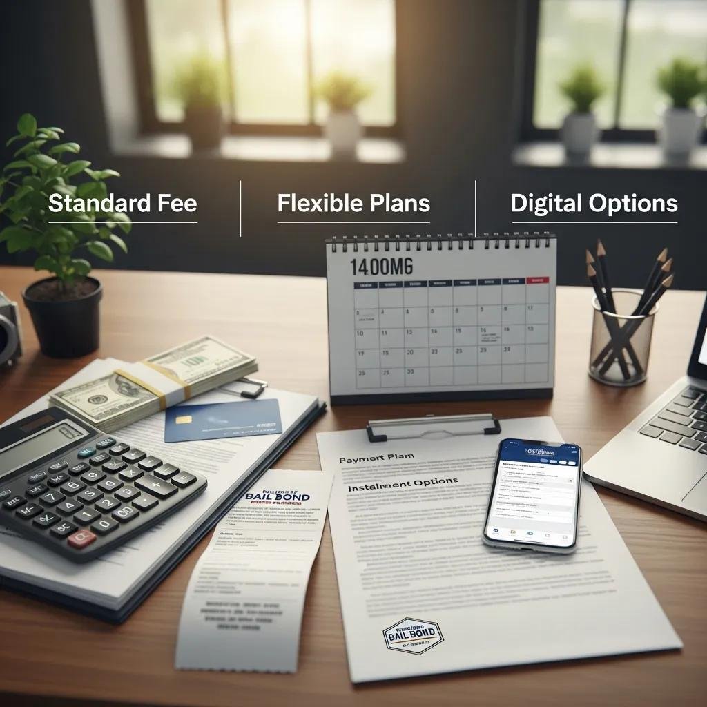 Image illustrating various payment options for bail bonds, emphasizing accessibility and transparency in costs