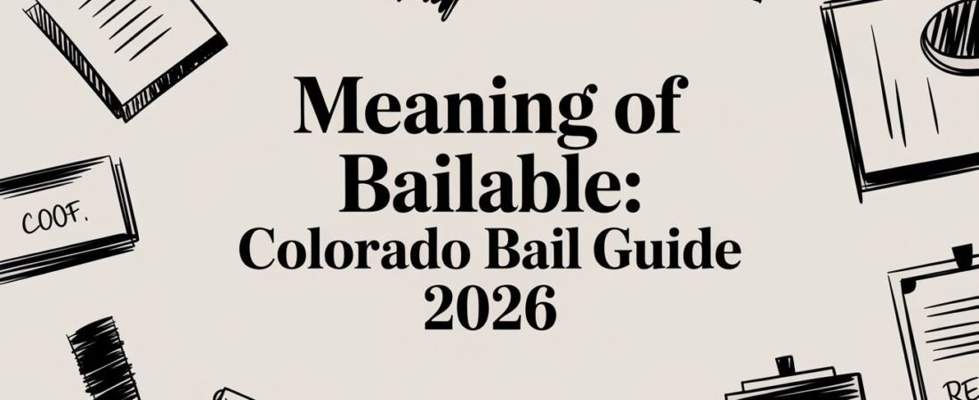 Meaning of Bailable: Colorado Bail Guide 2026