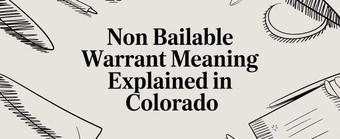 Non Bailable Warrant Meaning Explained in Colorado