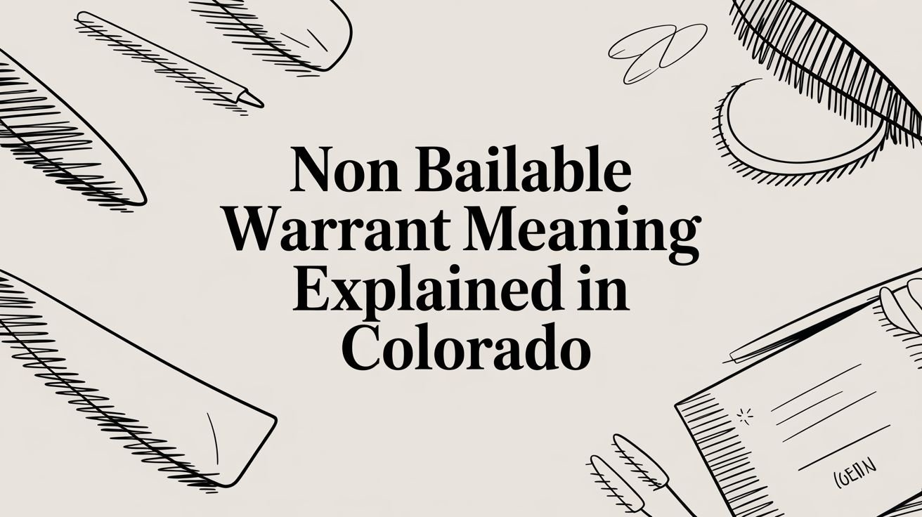 Non Bailable Warrant Meaning Explained in Colorado