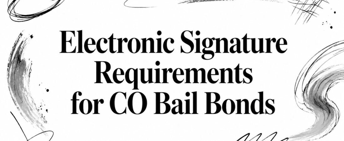 Electronic Signature Requirements for CO Bail Bonds