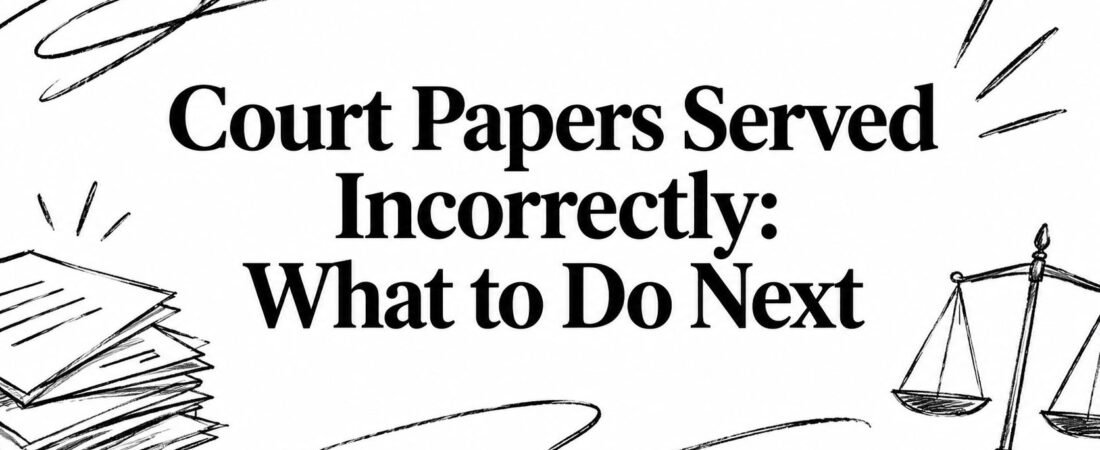 Court Papers Served Incorrectly: What to Do Next
