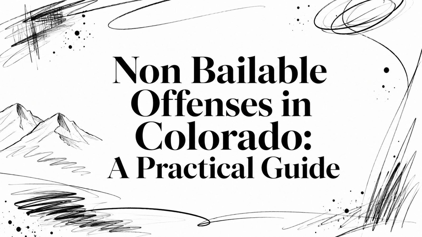 Non Bailable Offenses in Colorado: A Practical Guide